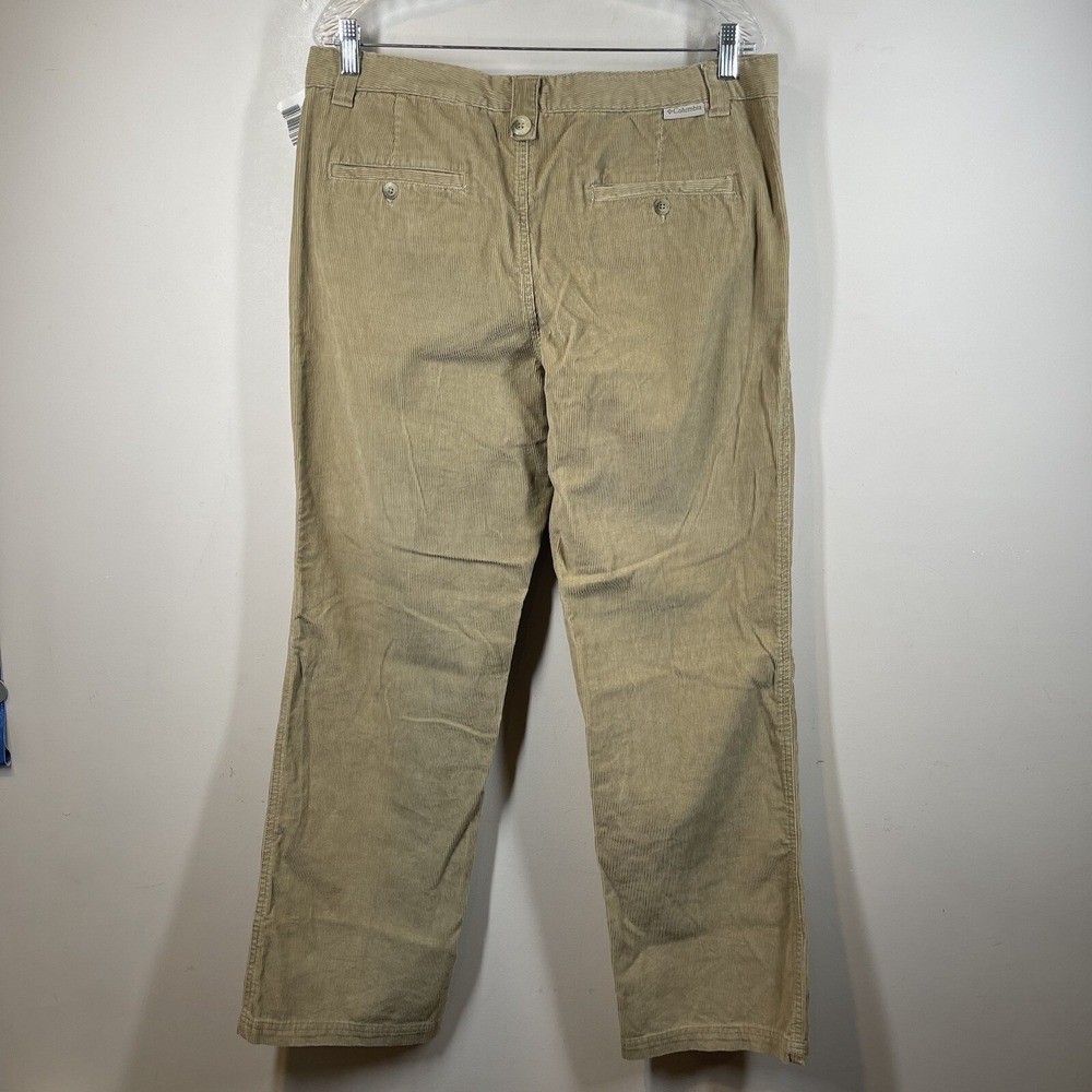 COLUMBIA Sports‎ Tan Stretch straight leg corduroy Hiking pants Womens Sz 14 - Picture 5 of 6
